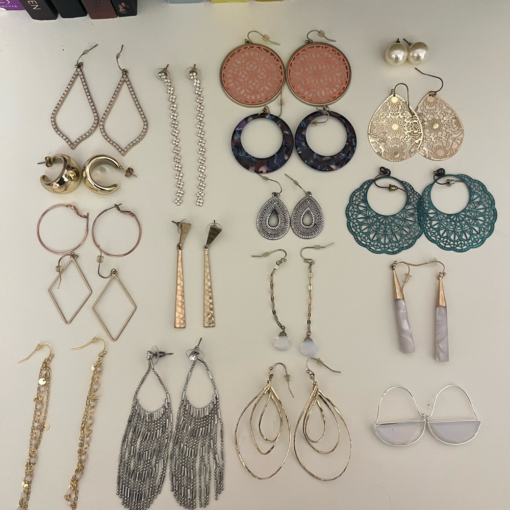 Elegant Gold and Silver Earring Set